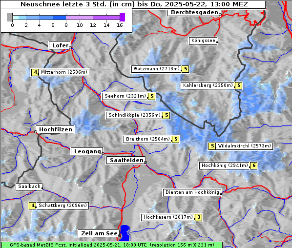 Neuschnee, 22. 5. 2025