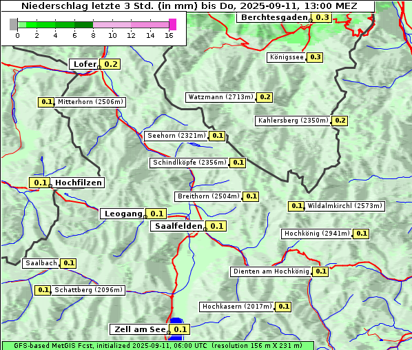 Niederschlag, 11. 9. 2025
