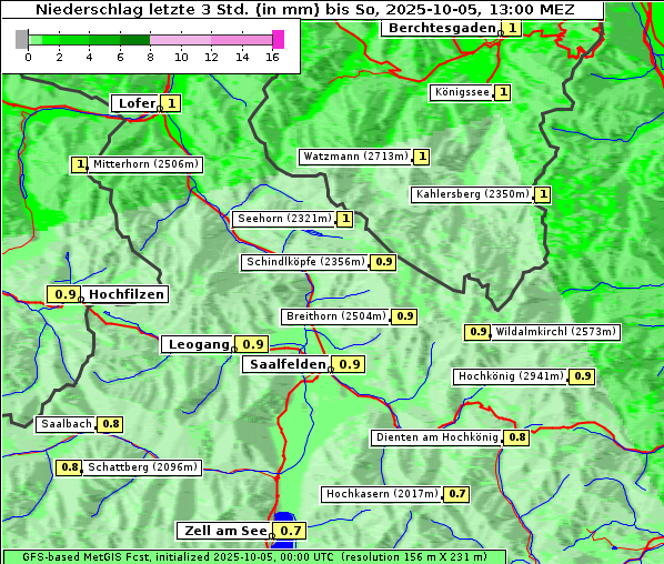 Niederschlag, 5. 10. 2025