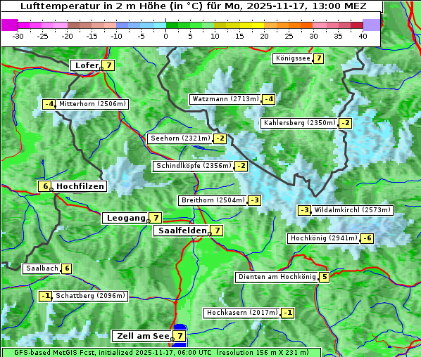 Temperatur, 17. 11. 2025