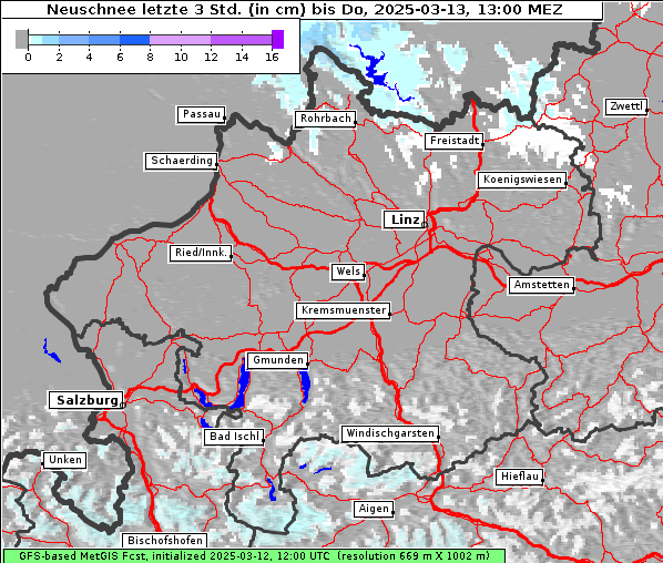 Neuschnee, 13. 3. 2025