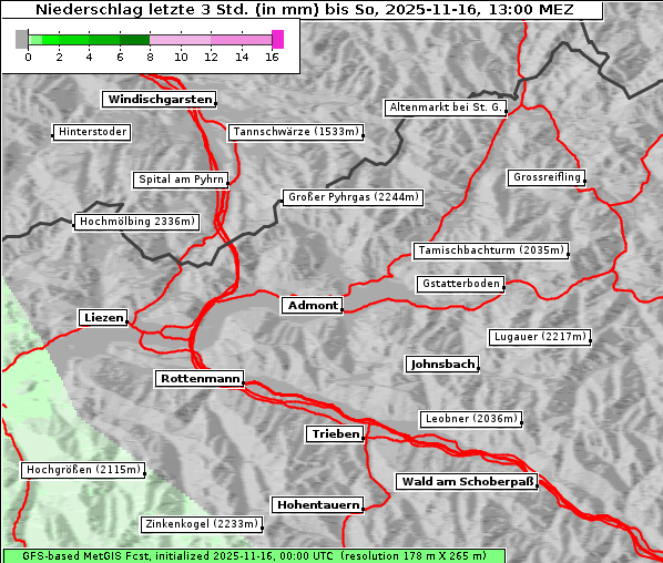 Niederschlag, 16. 11. 2025