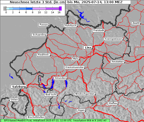 Neuschnee, 14. 7. 2025