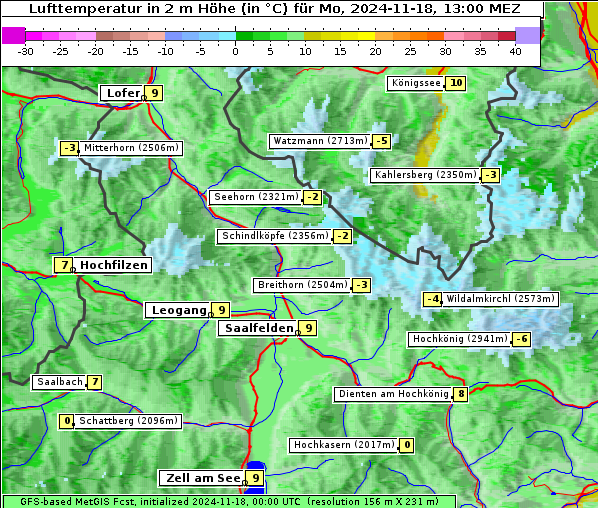 Temperatur, 18. 11. 2024