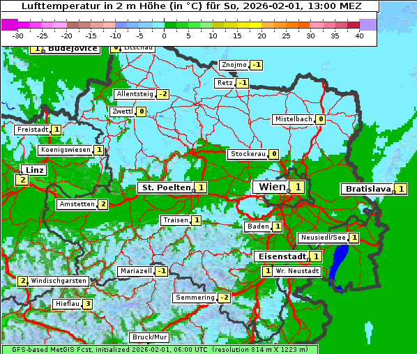 Temperatur, 1. 2. 2026