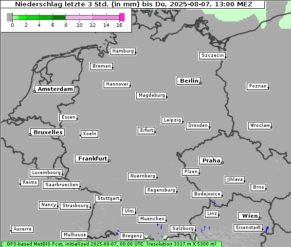 Niederschlag, 7. 8. 2025
