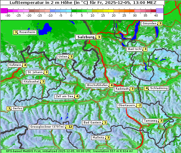 Temperatur, 5. 12. 2025