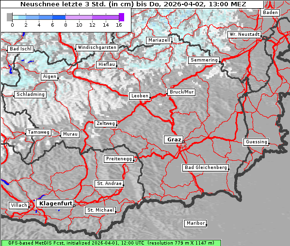 Neuschnee, 2. 4. 2026