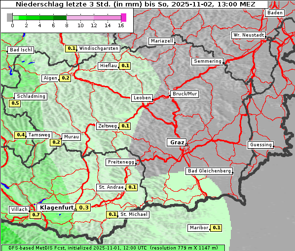 Niederschlag, 2. 11. 2025