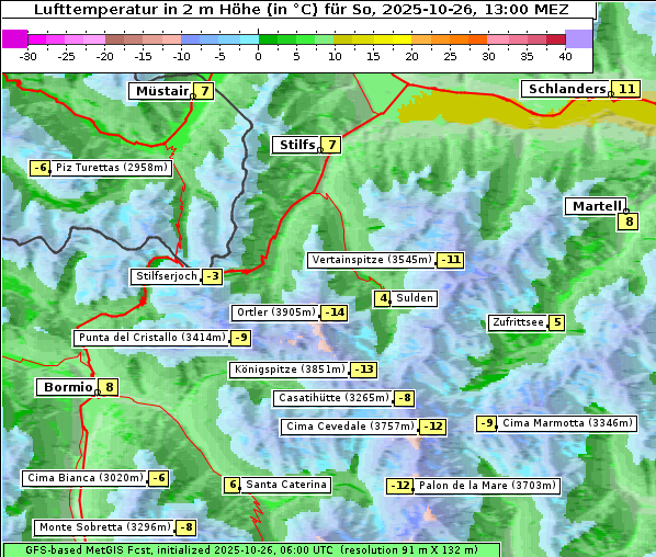 Temperatur, 26. 10. 2025