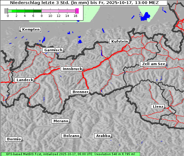 Niederschlag, 17. 10. 2025