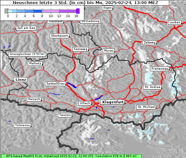 Neuschnee, 24. 2. 2025