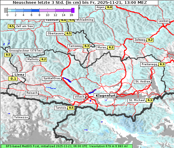 Neuschnee, 21. 11. 2025