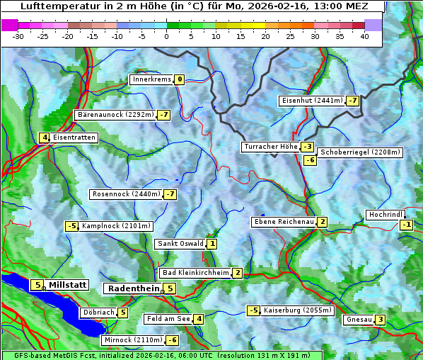 Temperatur, 16. 2. 2026