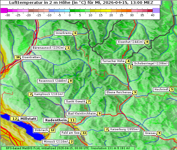 Temperatur, 15. 4. 2026