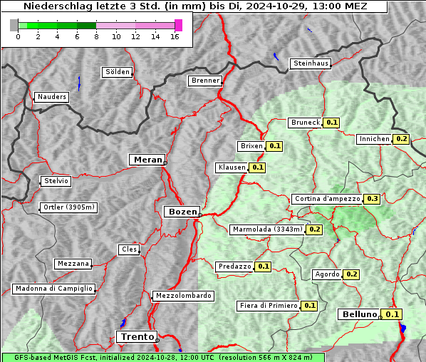 Niederschlag, 29. 10. 2024
