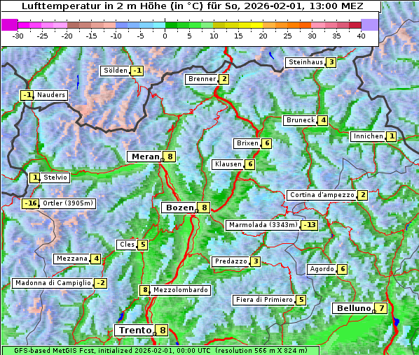 Temperatur, 1. 2. 2026