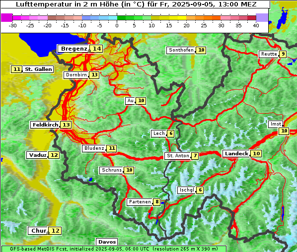 Temperatur, 5. 9. 2025