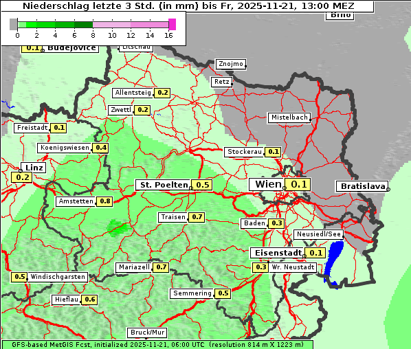 Niederschlag, 21. 11. 2025