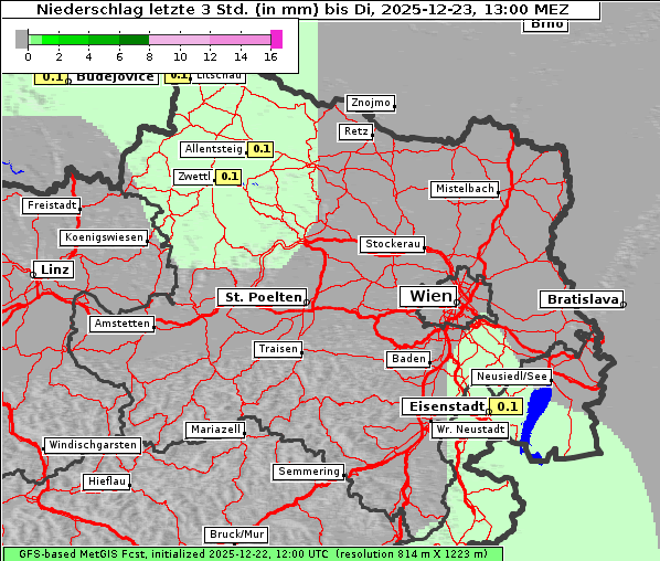 Niederschlag, 23. 12. 2025