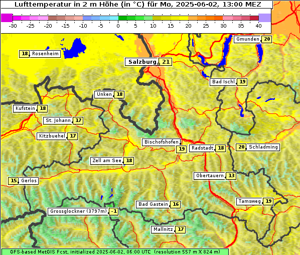 Temperatur, 2. 6. 2025
