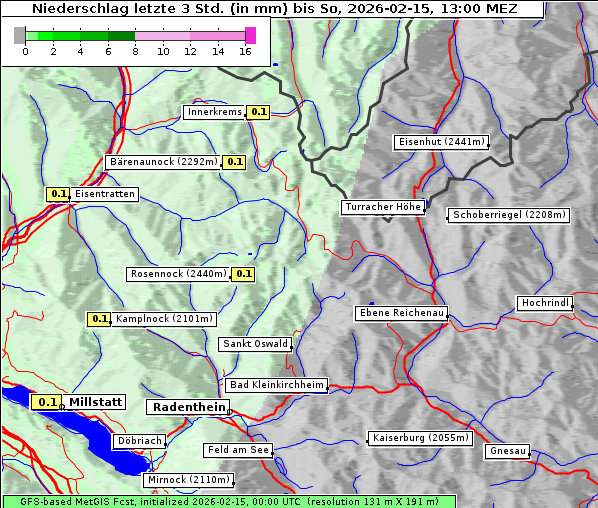 Niederschlag, 15. 2. 2026