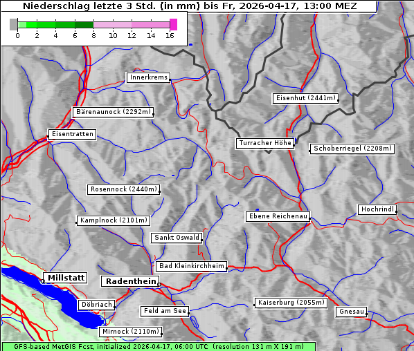 Niederschlag, 17. 4. 2026