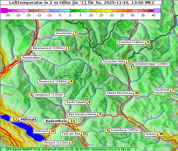Temperatur, 16. 11. 2025