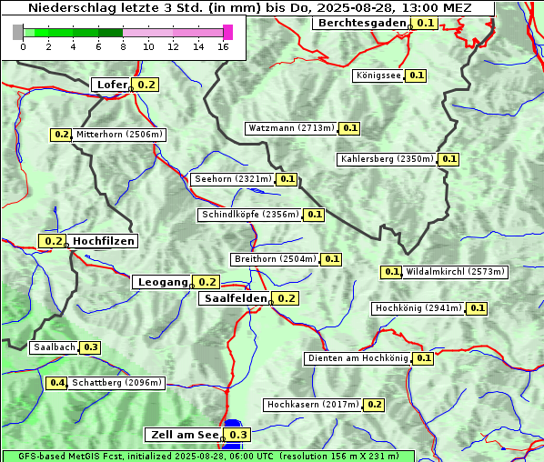 Niederschlag, 28. 8. 2025