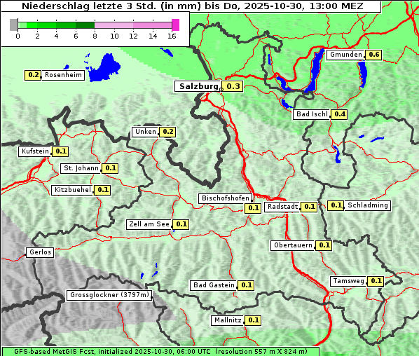 Niederschlag, 30. 10. 2025
