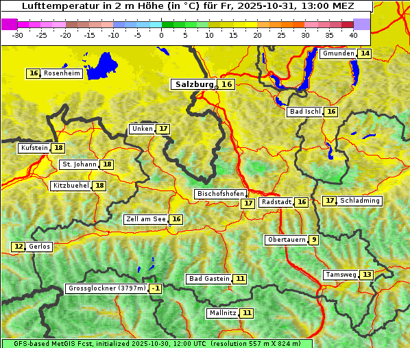 Temperatur, 31. 10. 2025