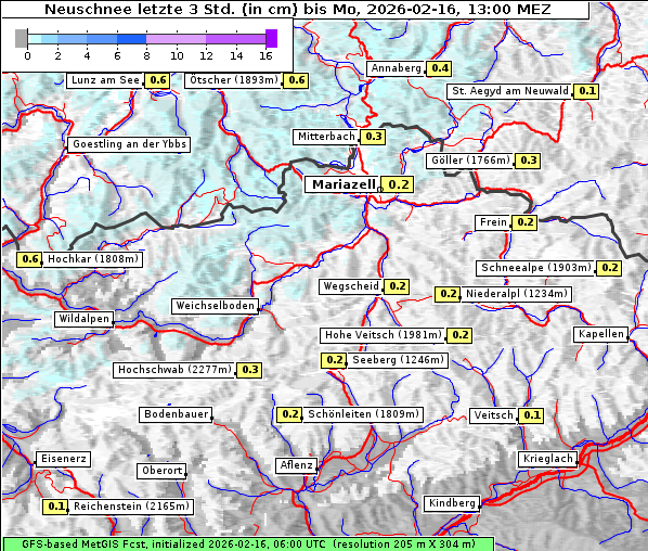 Neuschnee, 16. 2. 2026