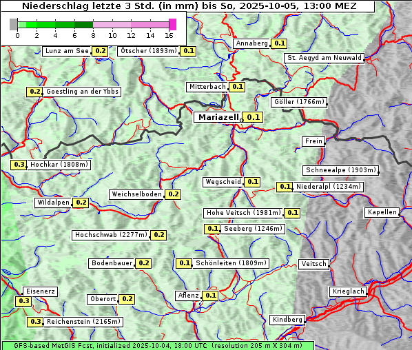 Niederschlag, 5. 10. 2025