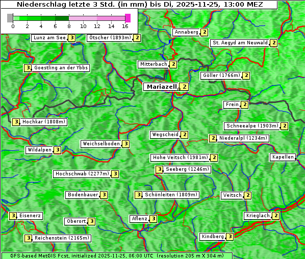 Niederschlag, 25. 11. 2025