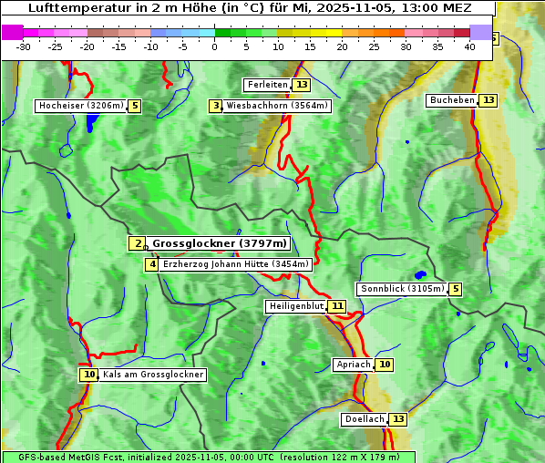 Temperatur, 5. 11. 2025