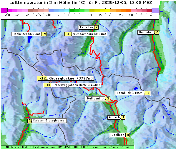 Temperatur, 5. 12. 2025