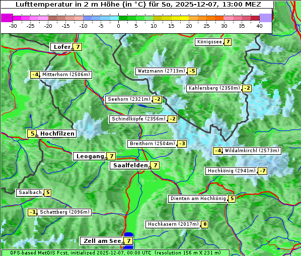 Temperatur, 7. 12. 2025