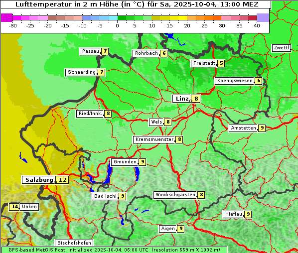Temperatur, 4. 10. 2025