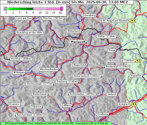 Niederschlag, 30. 6. 2025