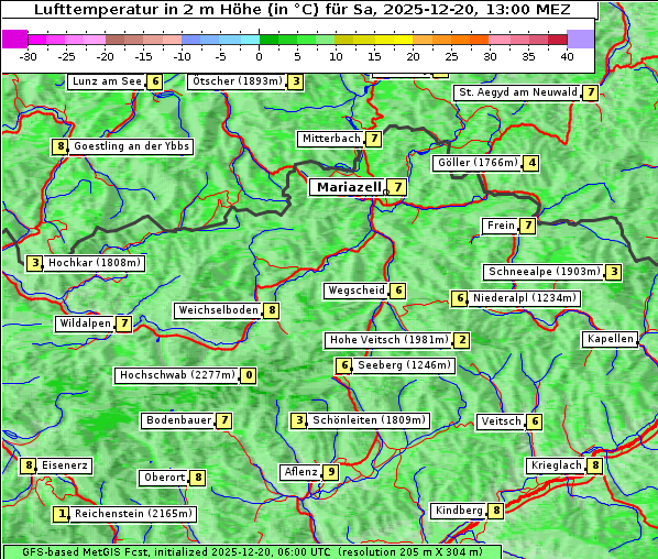 Temperatur, 20. 12. 2025