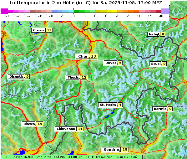Temperatur, 8. 11. 2025