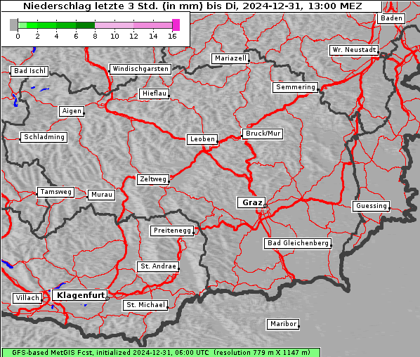 Niederschlag, 31. 12. 2024