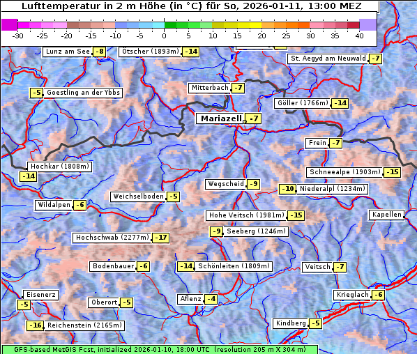 Temperatur, 11. 1. 2026