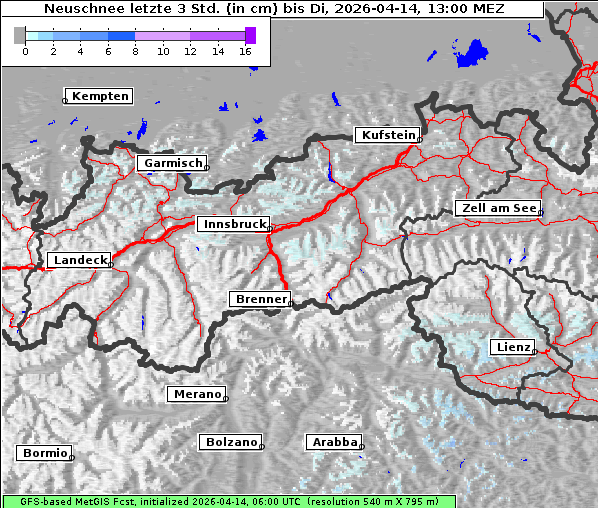 Neuschnee, 14. 4. 2026