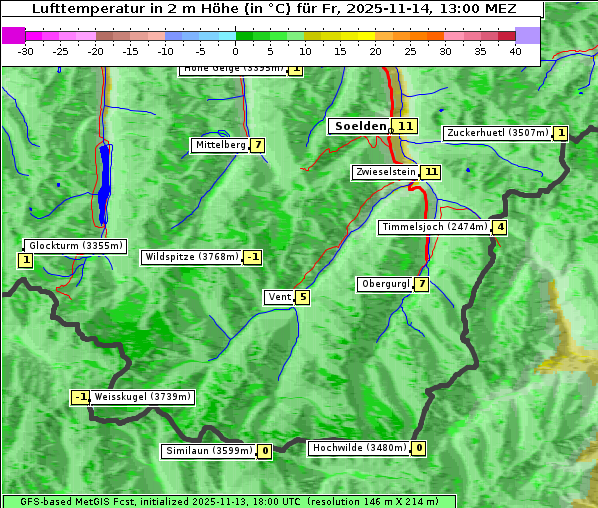 Temperatur, 14. 11. 2025