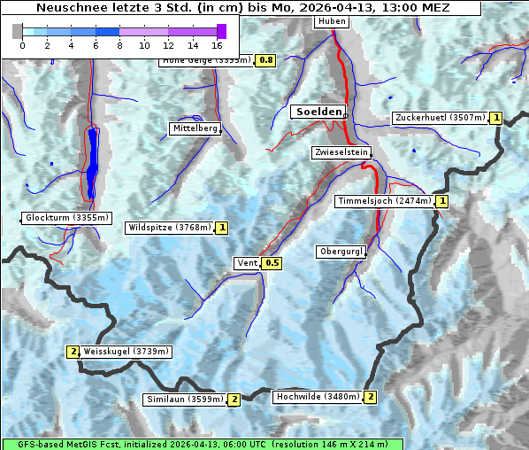 Neuschnee, 13. 4. 2026
