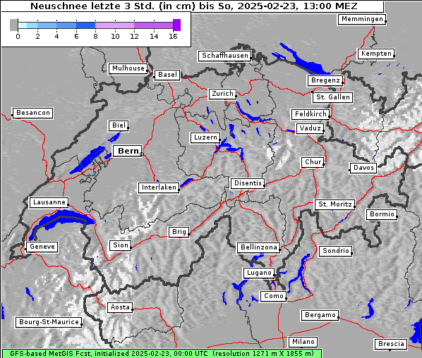 Neuschnee, 23. 2. 2025