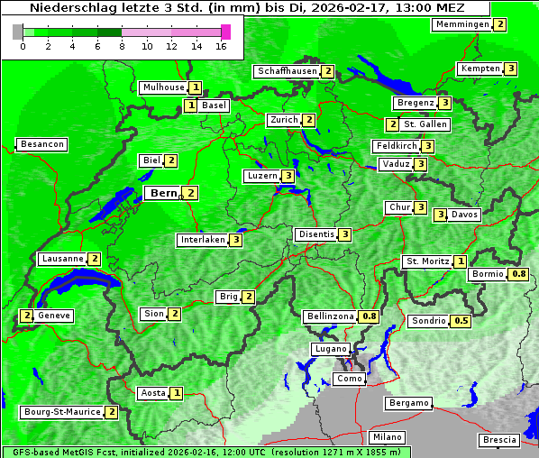 Niederschlag, 17. 2. 2026