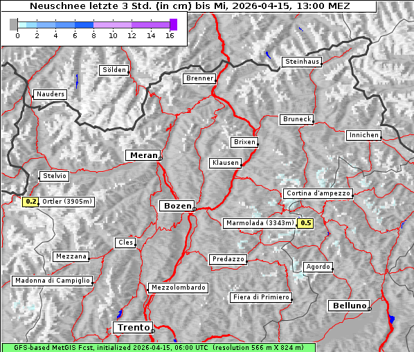 Neuschnee, 15. 4. 2026