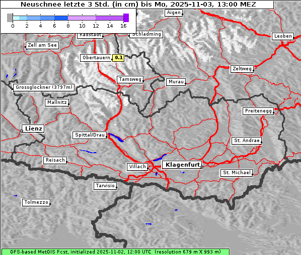 Neuschnee, 3. 11. 2025